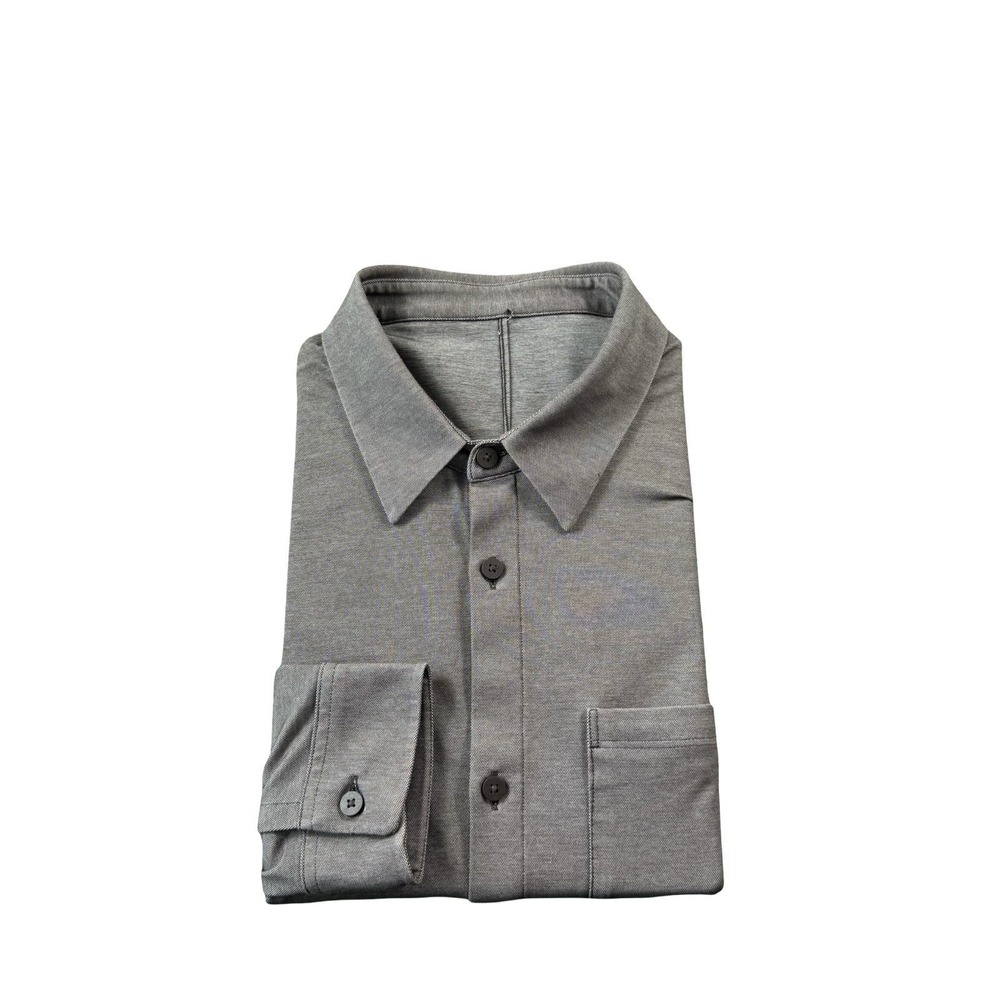 Lululemon Purple Performance Mens Stretch Long Sleeve Button Front Shirt XL